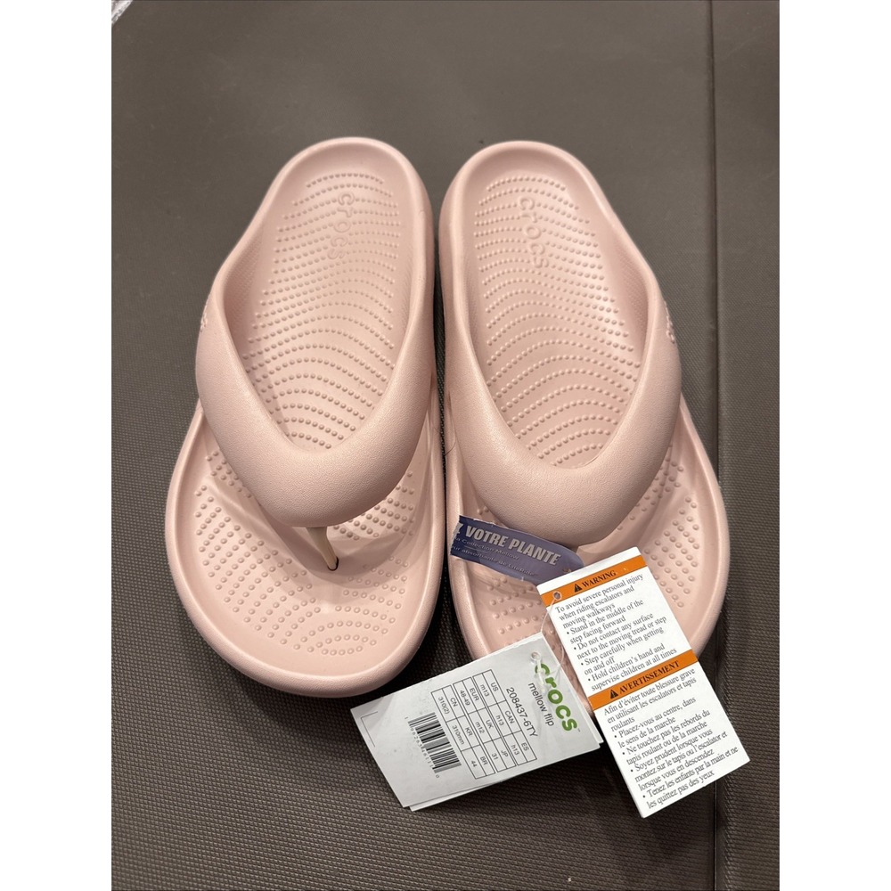 Crocs Sandals Men SZ 13 Pink Mellow Recovery Flip Flop Comfort Recovery Shoe NWT